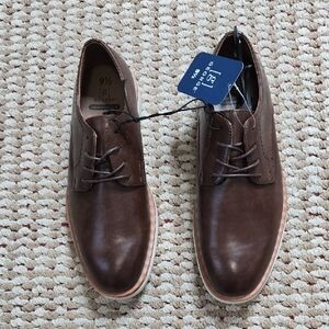 George Memory Foam Kradinn Dress Oxford Size 9.5 Dark Brown Shoes